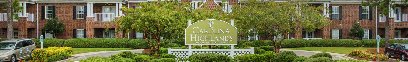 Header image of the garden view of Carolina Highlands